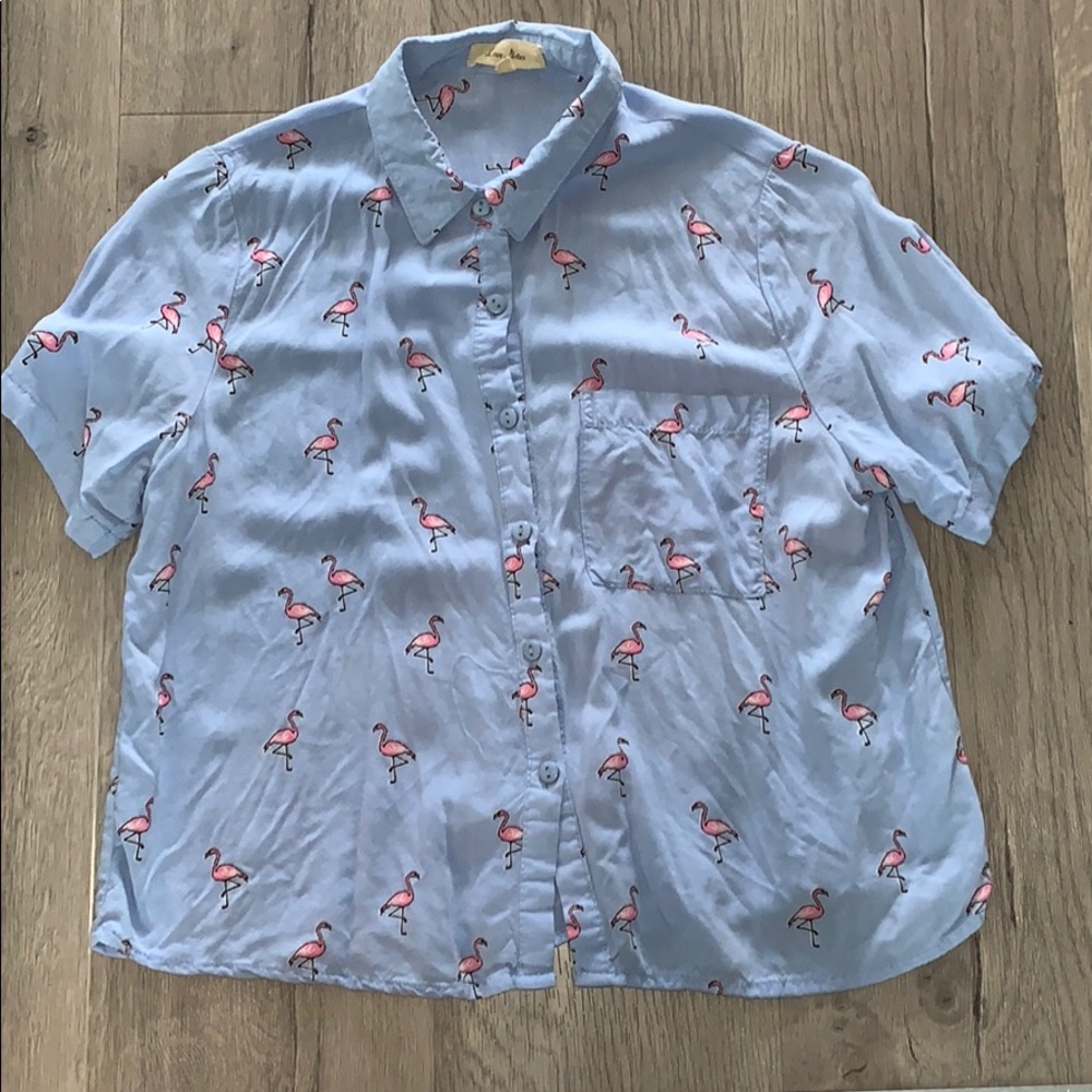 Flamingo Button Up